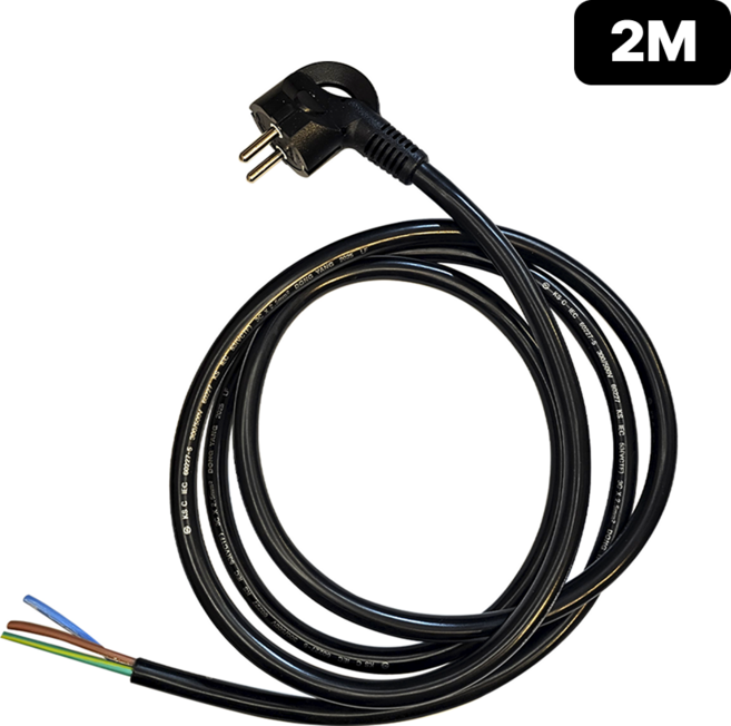 측면접지 전원코드 220V 2m 2.5SQ 수리용 플러그 작업등 전선 DIY, 검정색, 2.5sq 2m, 1개