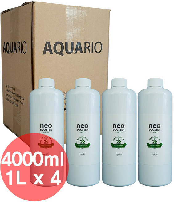 네오 부스터 플랜츠 4000ml 4L 4리터 수초 영양 성장 발색 강화 악성 이끼 방지 물멍법인몰수족관제품, 1세트
