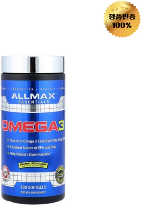 올맥스 필수 영양소 오메가3 1000mg 소프트젤 180정, 1개, 180회분 - 쿠팡