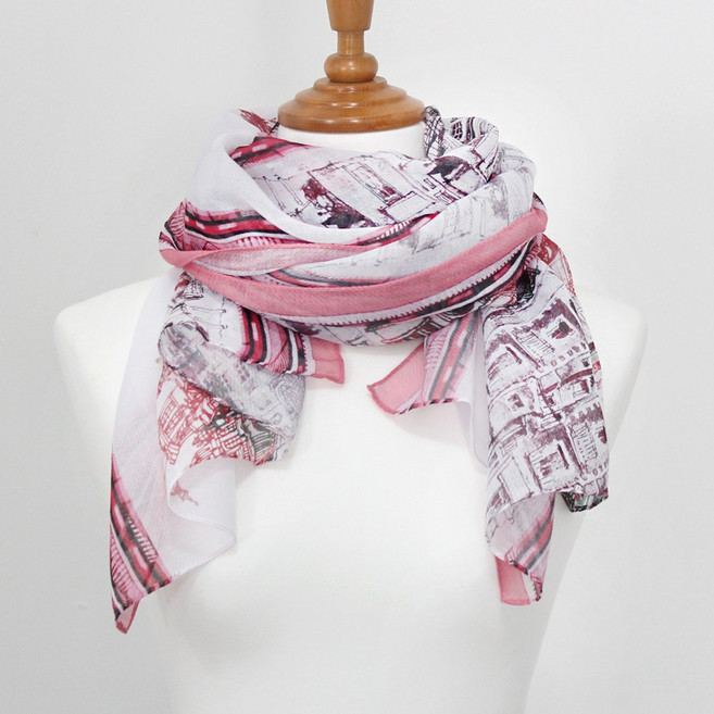 여성스카프 르네상스 봄 가을 예쁜 여자 롱스카프