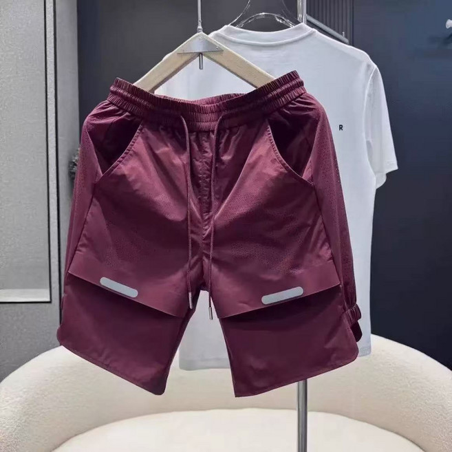 십전십미 남자 반바지 펀칭 속건성 5부 바지 얇은 캐주얼 바지