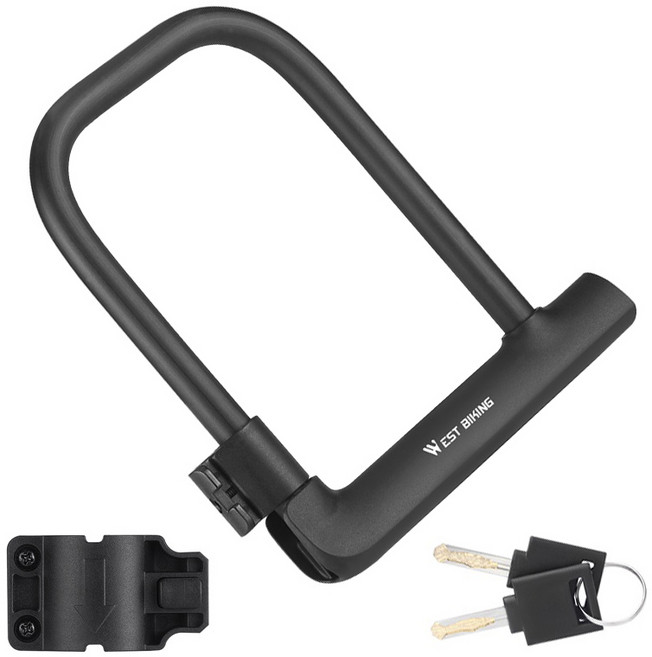 시그니처베이지 전기 자전거 킥보드 경량 자물쇠 관절락 유락 YPZ095, 1개, 블랙