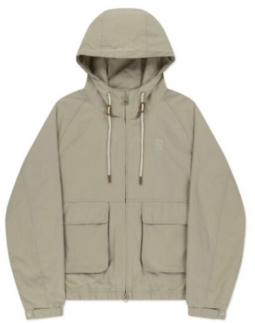 와키윌리 베이직 코튼 후드 윈드브레이커 베이지 894756