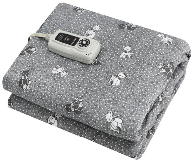 HanilMedical 고급 전기요 곰인형, 그레이, 싱글(1000 x 1800 mm)