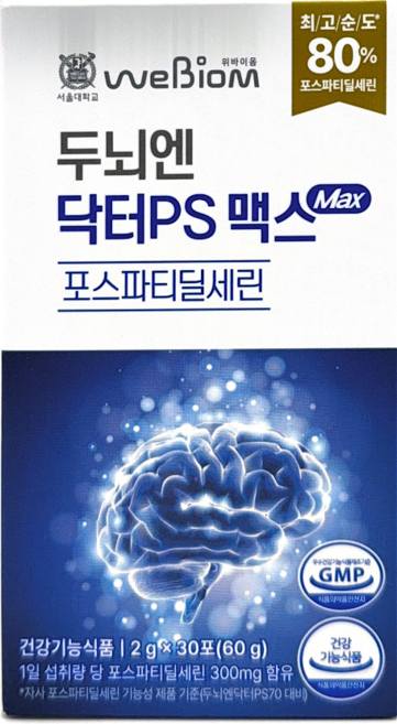 위바이옴 두뇌엔 닥터 PS 맥스 30p, 60g, 1개