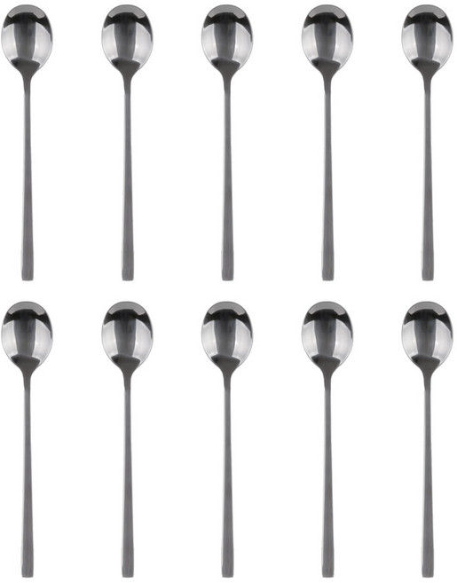 베이직 스테인레스 스틸 한식 수저, 플라라 베이직 스텐, 1세트, 한식 숟가락 10P