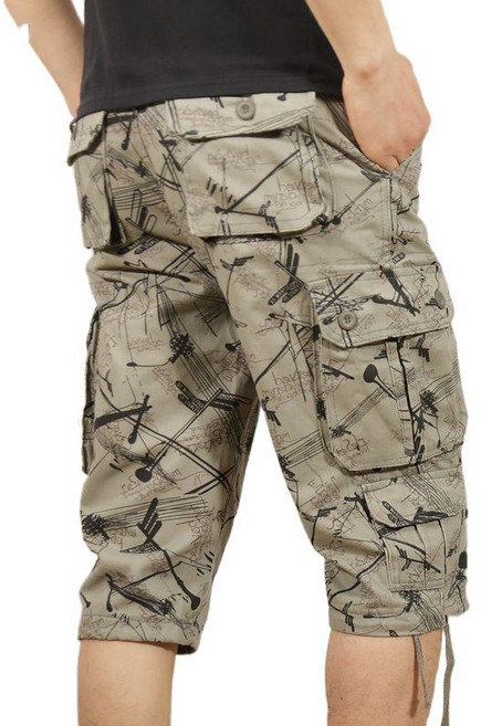 티류으스 남성용 밀리터리 카고 전술바지 빅사이즈 7부 와이드핏 여름 군복 스타일 벨트 증정 H070822