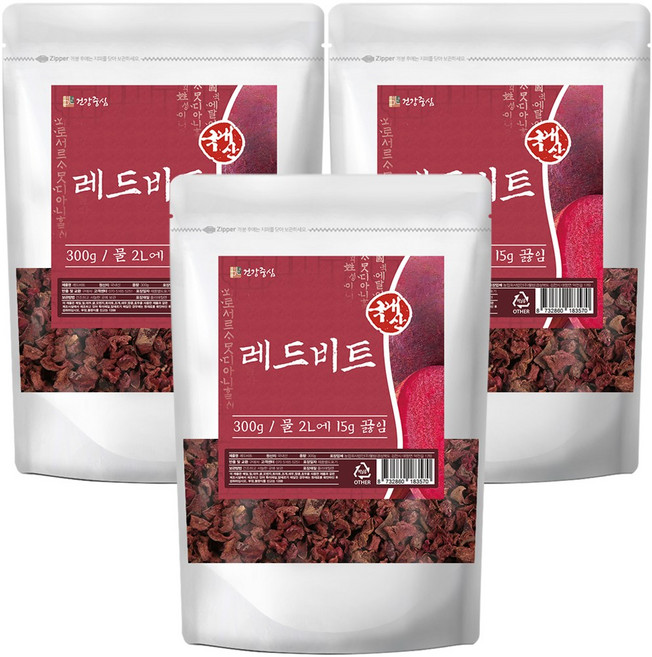 건강중심 국산 말린 레드비트 건재 비트 무, 3개, 300g