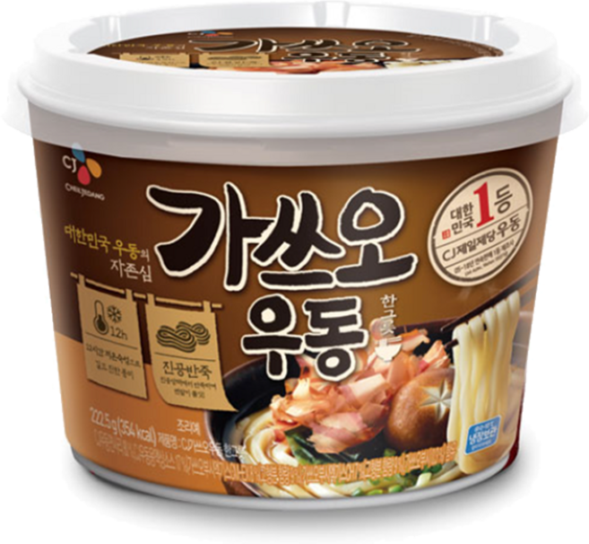 CJ 가쓰오우동 한그릇, 222.5g, 12개