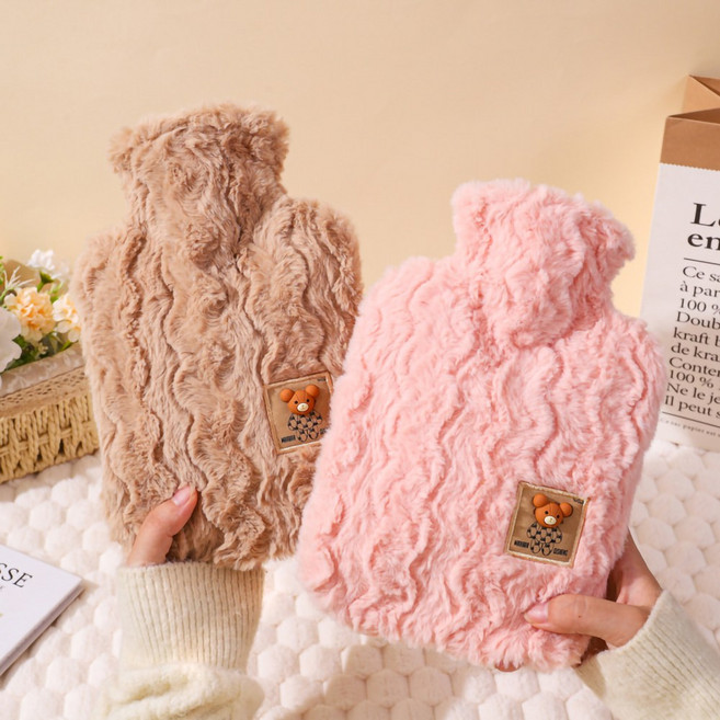 콜린 보온 물주머니 찜질팩 커버포함, 브라운