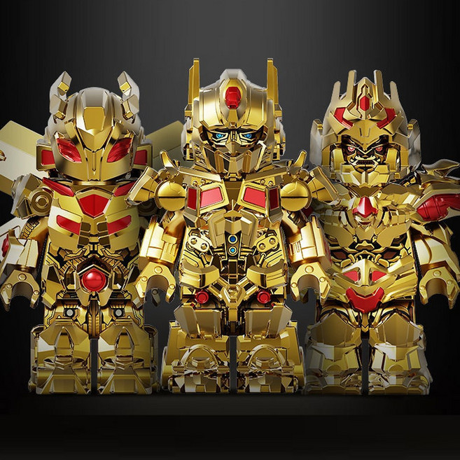 씨플 트랜스포머 옵티머스 메가트론 범블비 피규어 블럭 브릭맨 골드 에디션