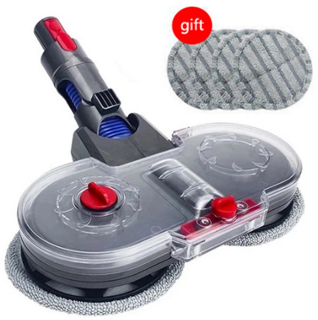 다이슨 진공 청소기용 전기 걸레 브러시 헤드 부착물 탈착식 물 탱크 세척 가능한 걸레 천 패드 V 5 V V 0 V8 V7, Set, 1개