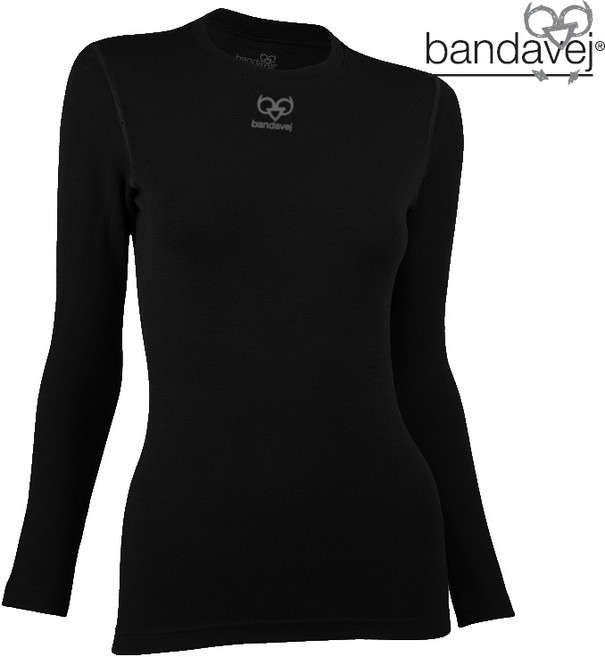 bandavej 女款長袖圓領排汗羊毛衣