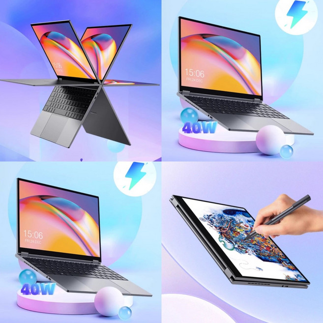 CHUWI Freebook 2세대 태블릿 노트북 인텔12세대 N100/i3 1215U/2K터치스크린 게이밍 오피스 비즈니스 휴대용 슬림형 YOGA 투인원 태블릿, 인텔12세대N100버전, Free DOS, 12GB, 512GB, 그레이