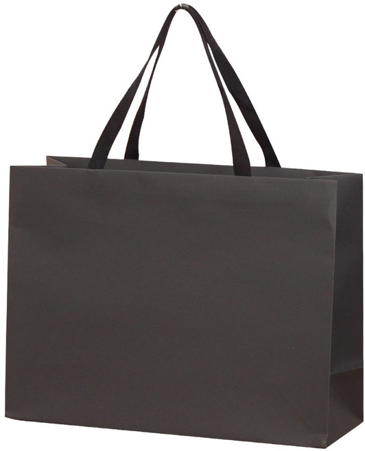 크루거브렌트 도톰 블랙 고급쇼핑백, (1)가로형 소 12개입 300*230*120mm