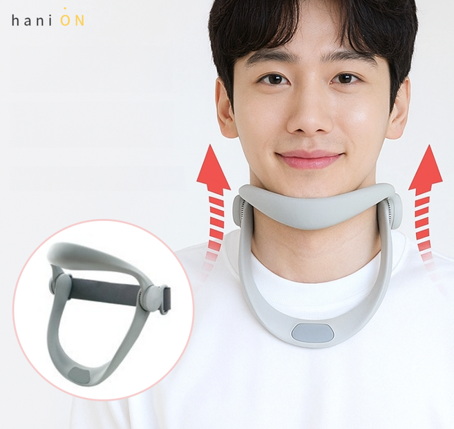하니온 [하루 15분 사용] 프리미엄 3세대 목 서포터 각도조절형 올바른 목 정렬 어깨 바른 자세 서포트 개인맞춤, 1개