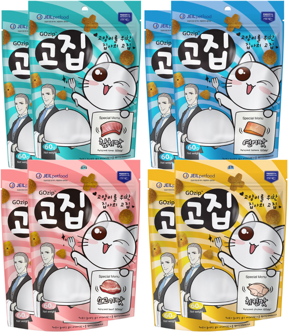 고집 고양이 간식, 2세트, 참치, 60g