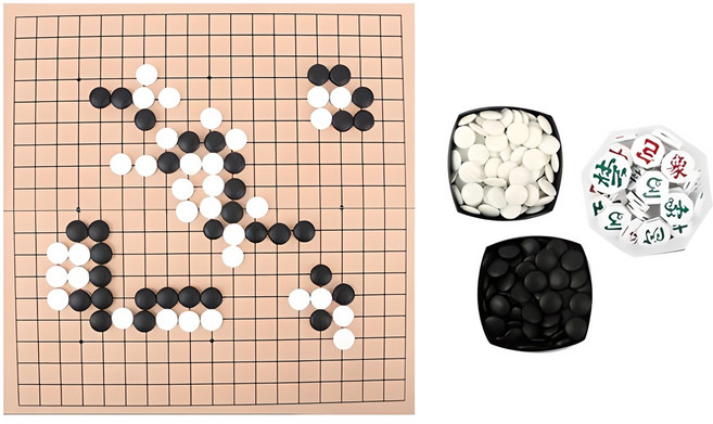 바둑 장기 접판 정석 세트, 혼합색상, 1개