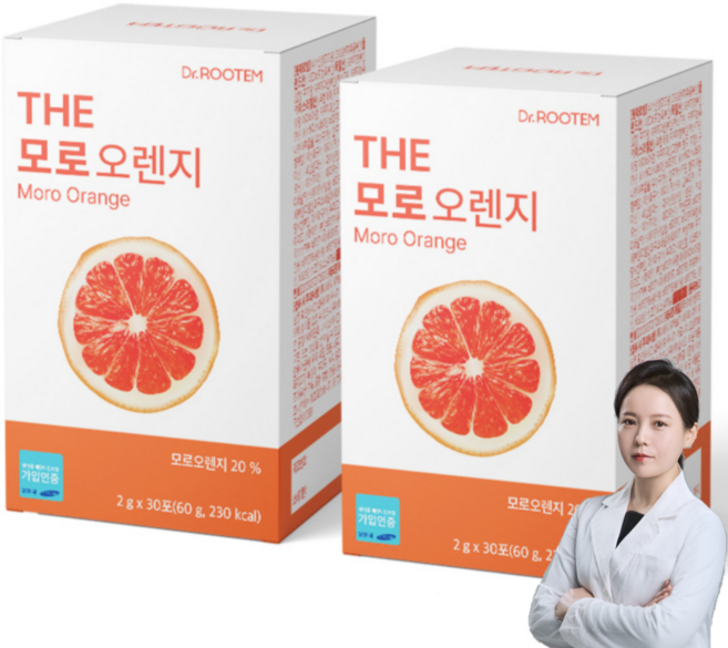 닥터루템 모로오렌지 c3g 모로 블러드 오렌지 추출분말 실 모르실 가루 분말, 30회분, 2개