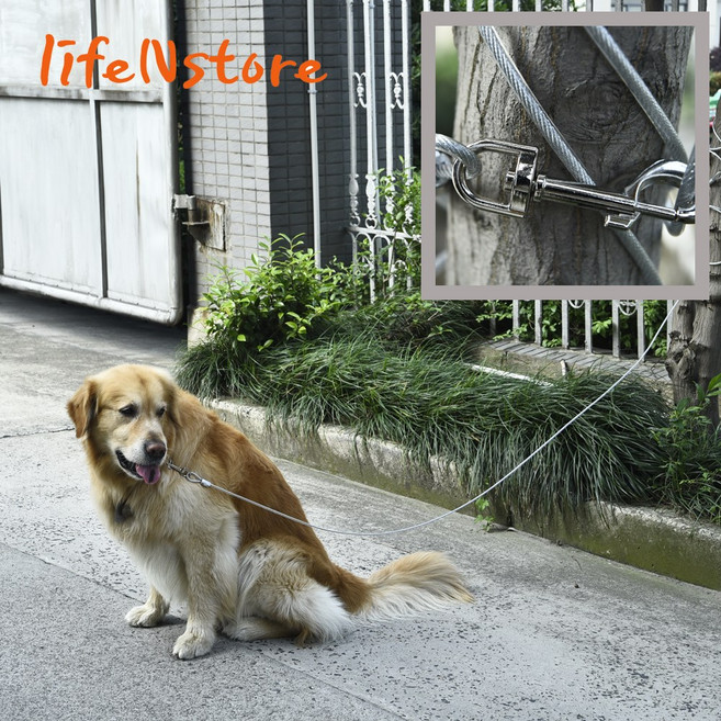 강철 리드줄 중대형견 와이어강아지목줄 하네스, 1개