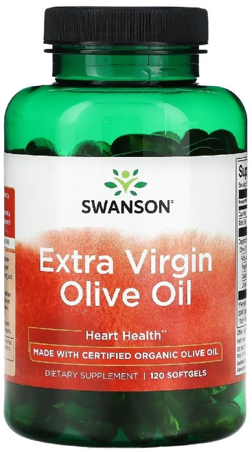 스완슨 올리브 오일 엑스트라 버진 소프트젤 120정, 120g - 쿠팡