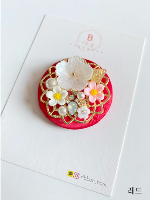 [리본봄] ﻿꽃향기 배씨댕기 한복 머리띠