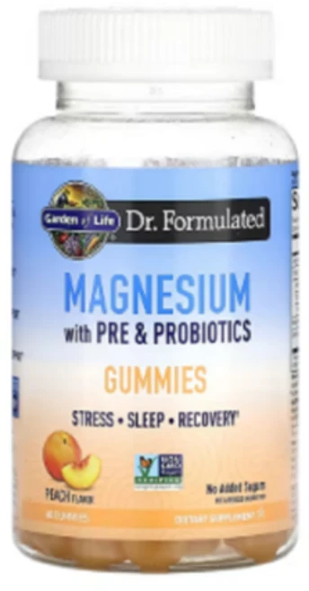 가든오브라이프 마그네슘 프리 프로 바이오틱 스 2.5억 어린이 복숭아맛 구미젤리 60개, 60 Count (Pack of 1), 1개 - 쿠팡