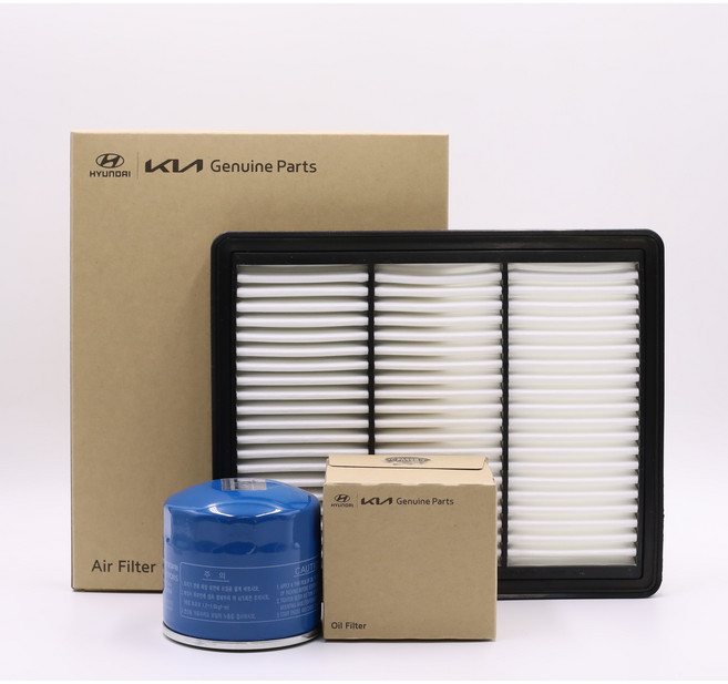 아반떼HD 가솔린 (순정4L 5W20)+ 오일필터 + 에어필터 세트 [26300 35505][28113 2H000], 1세트, 엔진오일4L/26300-35505/28113-2H000