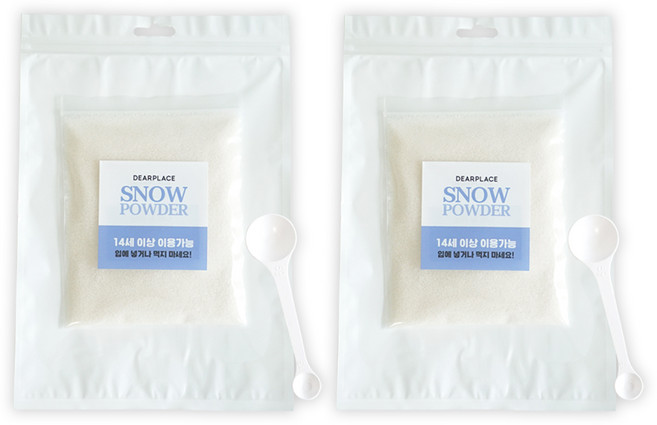 디어플레이스 스노우파우더 인공눈 눈가루 매직스노우 100g + 스푼, 2세트