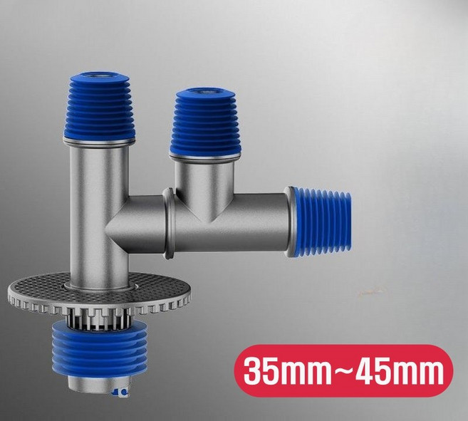 원스텝 바닥 배수 가능한 냄세 차단 세탁기 배수구 트랩 구경 35mm-45mm