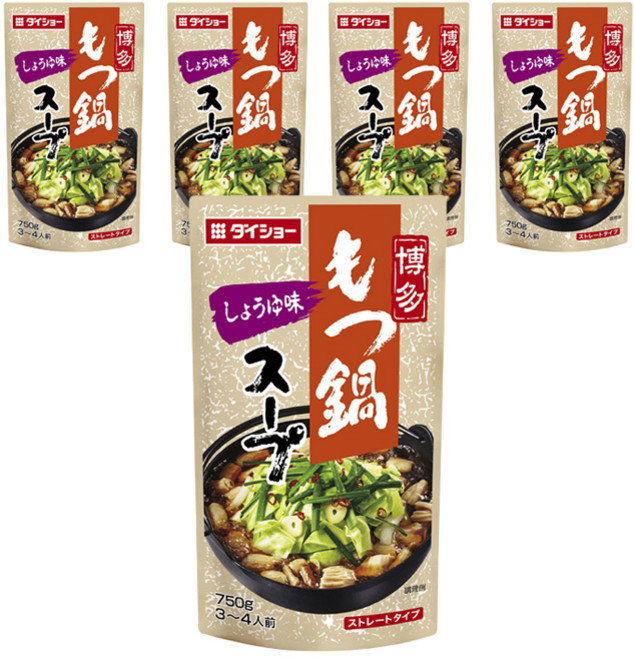 다이쇼 하카타 모쯔나베 스프 간장맛 스트레이트 타입, 5개, 750g