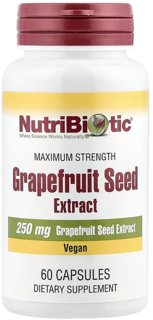 뉴트리바이오틱 NutriBiotic 자몽종자추출물 250mg 60캡슐, 60정, 1개 - 쿠팡