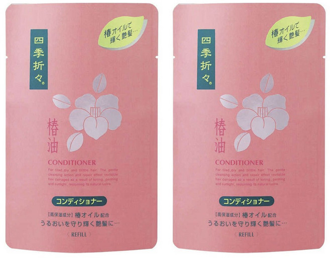 쿠마노 동백기름 컨디셔너 리필, 2개, 450ml