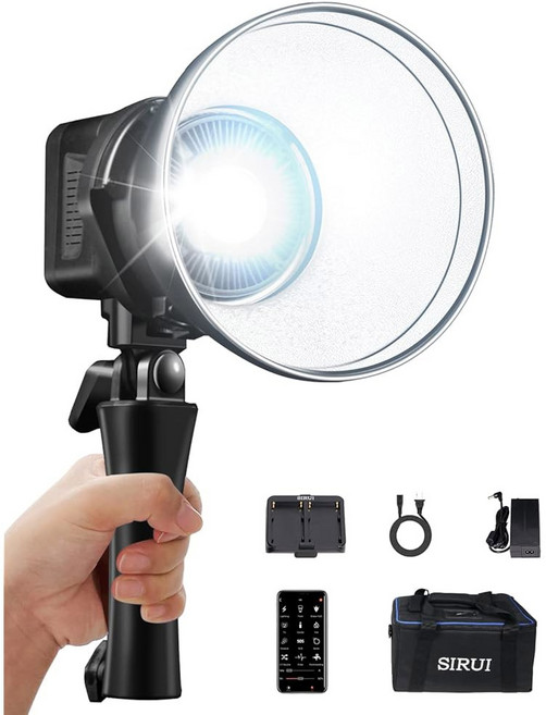 SIRUI C60B 바이컬러 COB 비디오 라이트 사진 촬영을 위한 60W LED 연속 출력 조명 CRI 96 TLCI 98 CCT 2800K-7000K 보웬스 마운트 리플렉터, C60 Daylight, 1개