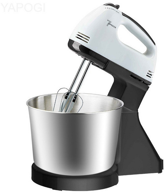 RUN Home 100W 2in1 스탠드 핸드 휘핑기 전동 가정용 제빵 베이킹 머랭치기, 스테인리스