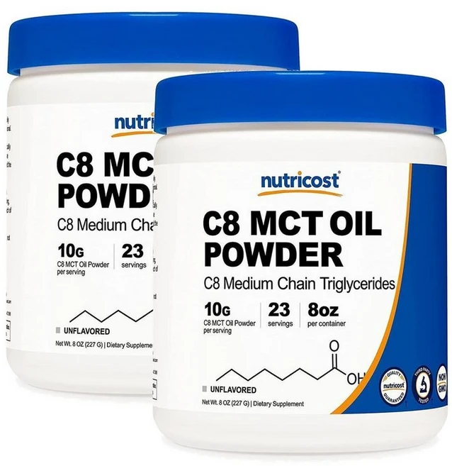 뉴트리코스트 C8 MCT 오일 파우더 227g, 2개 - 쿠팡