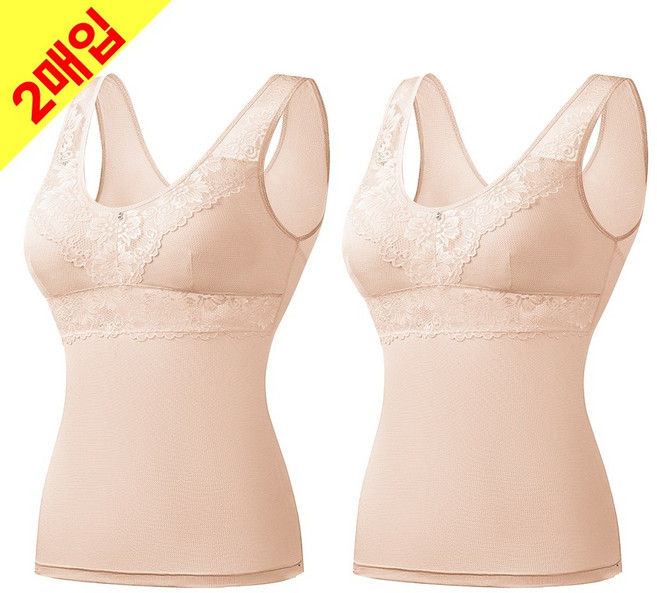 한미 노와이어 고급 인견 레이스 빅사이즈 브라런닝 2매입