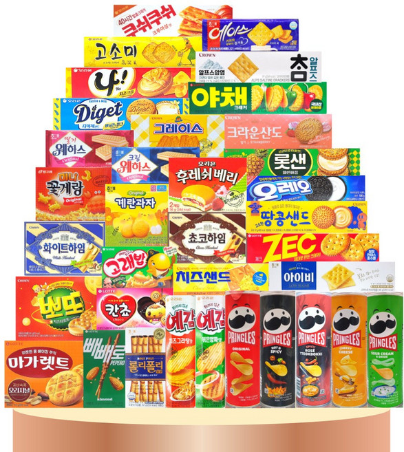 [판다네 마켓] 소형 35종-B 과자세트 (마가렛트 뽀또 계란과자 꽃게랑 후레쉬베리 고래밥 화이트하임 쵸코하임 빼빼로 칸쵸 그레이스 웨하스 치즈샌드 쿠쉬쿠쉬 에이스 국희땅콩샌드)