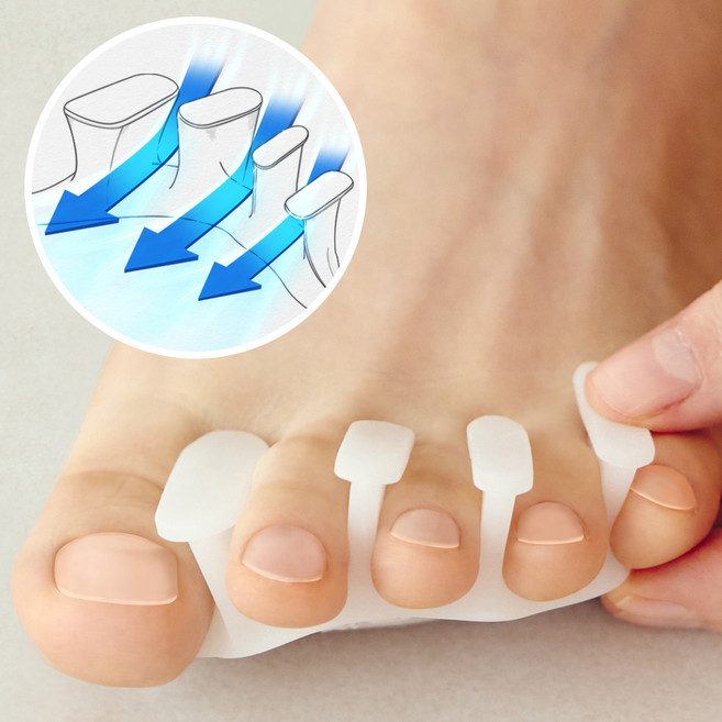이야 무지외반증 교정기 의료기기특허 실리콘 발가락 교정기 소 대 세트, 1개