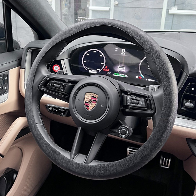 자동차 핸들커버 실리콘 논슬립 전차종 호환 통풍 사계절 10색상, 블랙