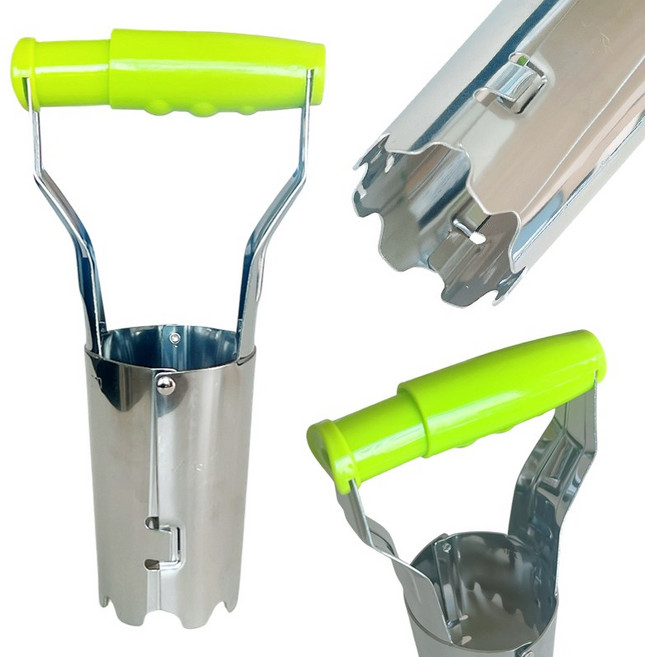 나성아그로 스테인레스 스틸 구근 파종기 모종이식기 감자 씨앗 구근 파종 삽 텃밭 주말농장, 1개