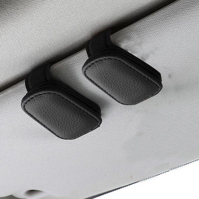 AROK 차량용 선글라스 안경 클립, 블랙, 2개