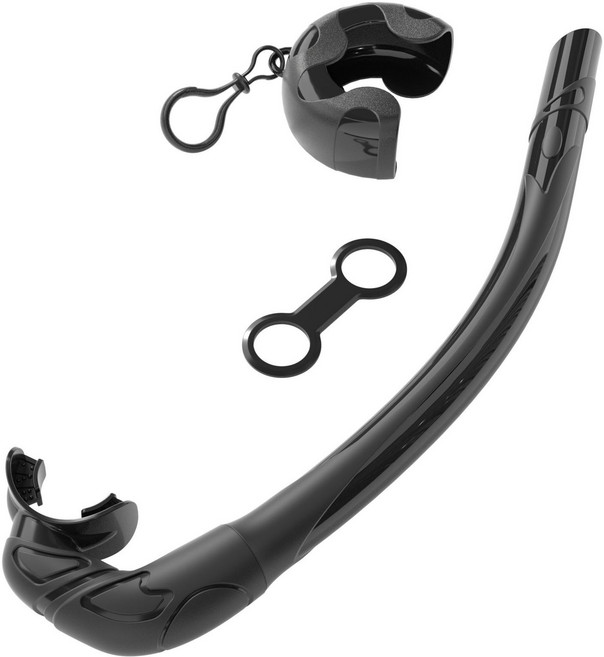 프리다이빙 성인 롤업 스노클, 블랙