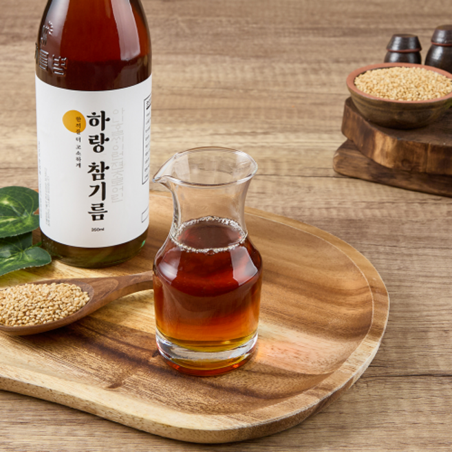 고소한 옛날 참기름 350ml 통참깨 고온로스팅 국내제조 압착, 1개