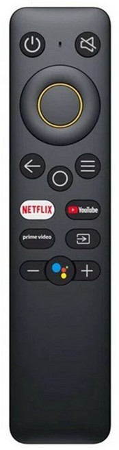 Realme 스마트 TV용 리모컨 넷플릭스 구글 REM-V1 적외선 한개옵션0 1개, 검은색