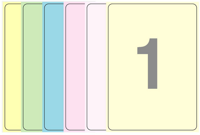 플로엠 A4 전산라벨 우편 분류 표기 바코드 물류 인덱스 크래프트 라벨지 스티커용지, FL4101Y 노란색, 10매입