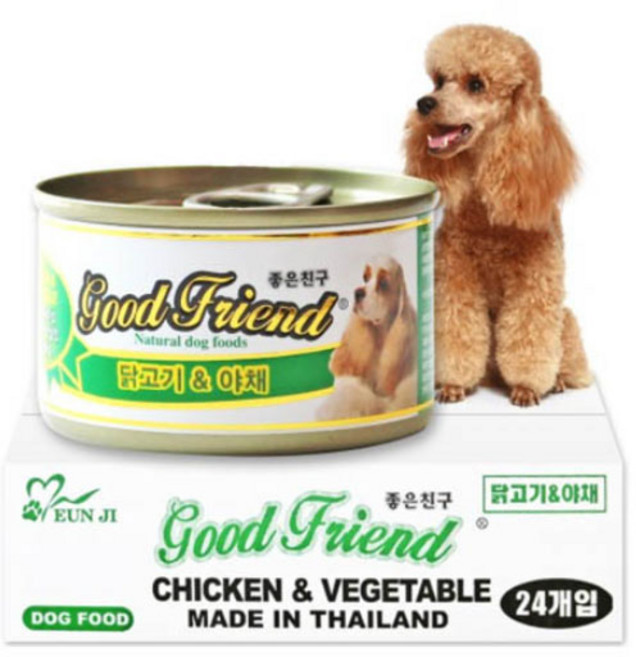 굿프랜드 강아지캔 100g, 닭고기 + 야채 혼합맛, 24개