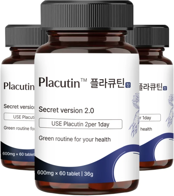 플라큐틴 국산 도라지 정제형 특허원료 커포닌 커큐민 사포닌 퀘르세틴 함유, 3개, 60정 - 쿠팡