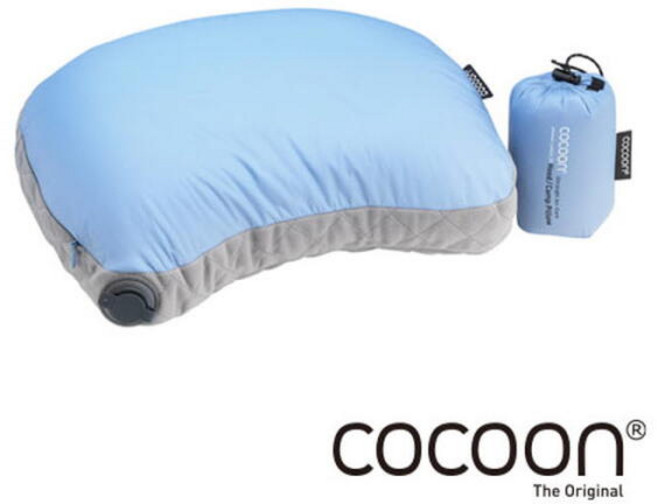 아트박스/코쿤 [코쿤] 초경량 퀼팅 사각 여행용 베개 블루/그레이, 1개