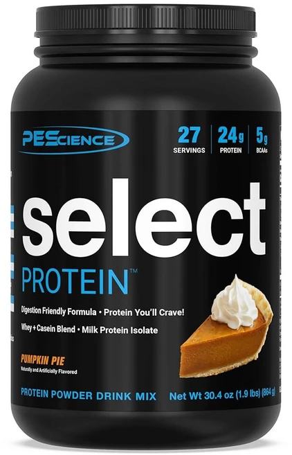 페사이언스 셀렉트 단백질 파우더 유청 및 카제인 블렌드 여성용 남성용 클린 저칼로리, Pumpkin Pie, 1.9 Pound (Pack of 1), 864g - 쿠팡
